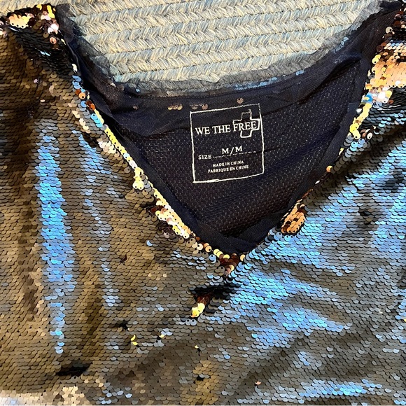 Free People sequin blouse - Picture 3 of 4